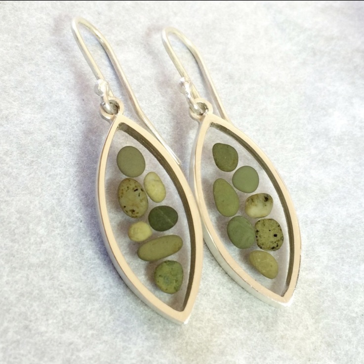 Anna Claire| Earrings |  Green Stone Cell | McATamney Gallery and Design Store | Geraldine NZ